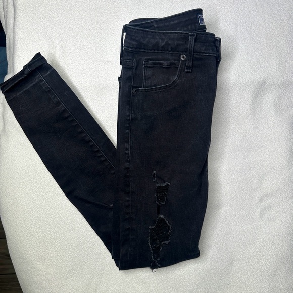 Abercrombie & Fitch Denim - Abercrombie & Fitch Simone High Rise Super Skinny Distressed Jeans